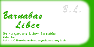 barnabas liber business card