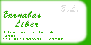 barnabas liber business card